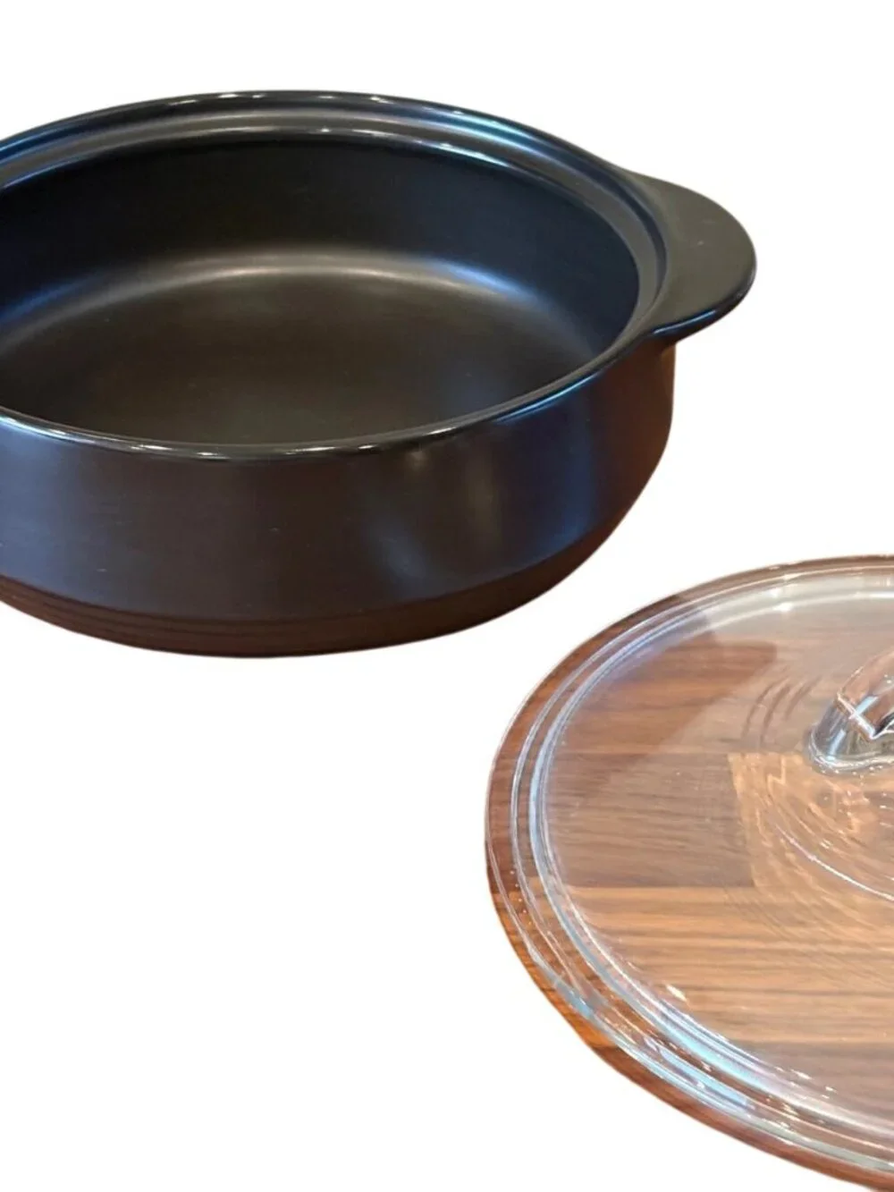 Pampered Chef Rockcrok 4 QT Black Glass Lid Everyday Pan Dutch Oven